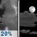 Tonight: A slight chance of showers and thunderstorms before 11pm.  Partly cloudy, with a low around 70. Northwest wind 3 to 5 mph.  Chance of precipitation is 20%.