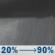 Wednesday Night: Showers, mainly between 8pm and 5am, then rain after 5am. Low around 45. Southwest wind 11 to 15 mph, with gusts as high as 23 mph. Chance of precipitation is 90%. New precipitation amounts between a tenth and quarter of an inch possible. Wednesday Night: Showers, mainly between 8pm and 5am, then rain after 5am. Low around 45. Southwest wind 11 to 15 mph, with gusts as high as 23 mph. Chance of precipitation is 90%. New precipitation amounts between a tenth and quarter of an inch possible.