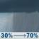 Wednesday: A chance of showers before 11am, then a chance of showers and thunderstorms between 11am and 2pm, then showers likely and possibly a thunderstorm after 2pm. Partly sunny, with a high near 83. Chance of precipitation is 70%. New rainfall amounts between a tenth and quarter of an inch, except higher amounts possible in thunderstorms. Wednesday: A chance of showers before 11am, then a chance of showers and thunderstorms between 11am and 2pm, then showers likely and possibly a thunderstorm after 2pm. Partly sunny, with a high near 83. Chance of precipitation is 70%. New rainfall amounts between a tenth and quarter of an inch, except higher amounts possible in thunderstorms.
